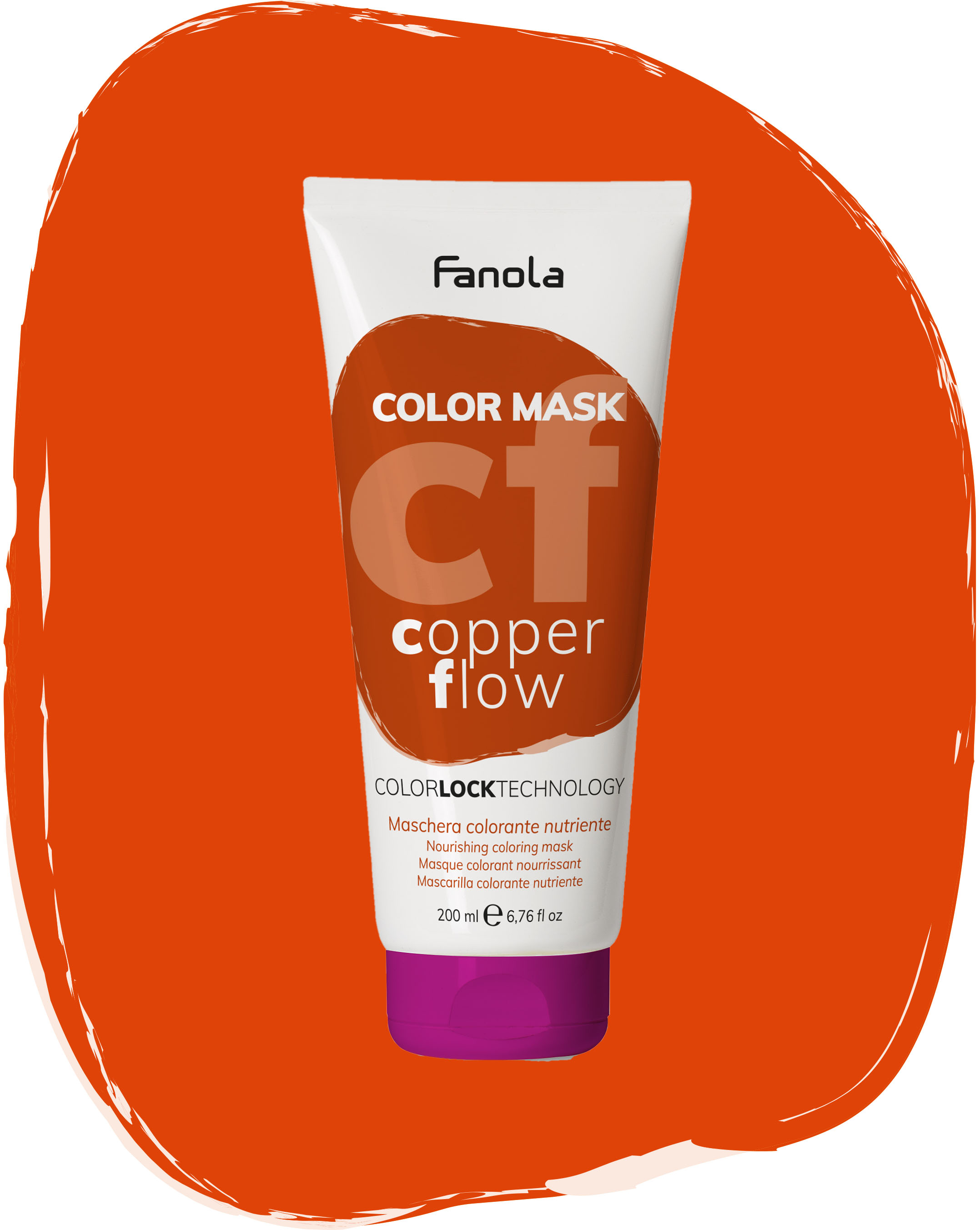 Fanola Color Mask Cooper — увлажняющая тонирующая маска для волос, 200 мл